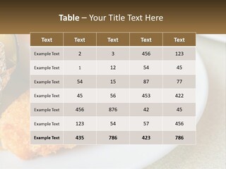 A White Plate Topped With A Piece Of Fish Next To A Cup Of Sauce PowerPoint Template