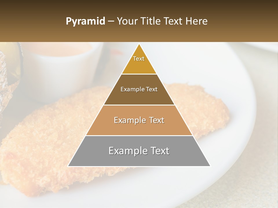 A White Plate Topped With A Piece Of Fish Next To A Cup Of Sauce PowerPoint Template