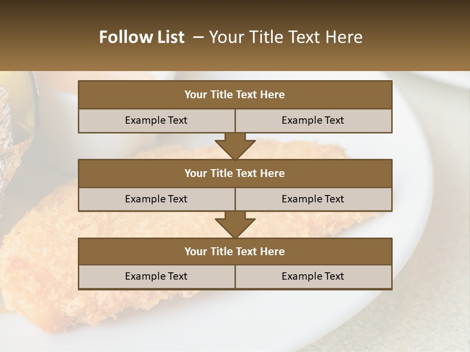 A White Plate Topped With A Piece Of Fish Next To A Cup Of Sauce PowerPoint Template