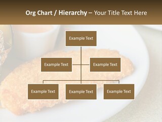 A White Plate Topped With A Piece Of Fish Next To A Cup Of Sauce PowerPoint Template