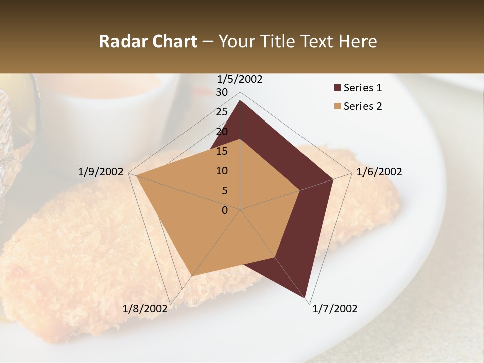 A White Plate Topped With A Piece Of Fish Next To A Cup Of Sauce PowerPoint Template
