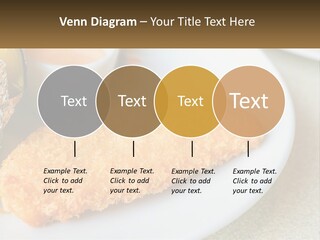 A White Plate Topped With A Piece Of Fish Next To A Cup Of Sauce PowerPoint Template