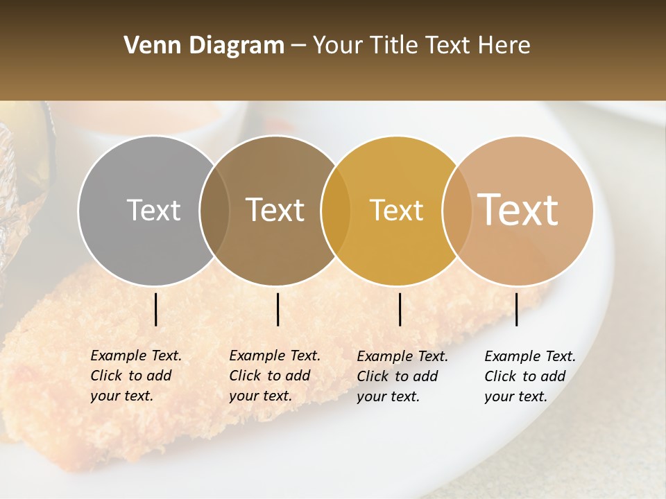 A White Plate Topped With A Piece Of Fish Next To A Cup Of Sauce PowerPoint Template
