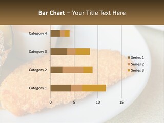 A White Plate Topped With A Piece Of Fish Next To A Cup Of Sauce PowerPoint Template