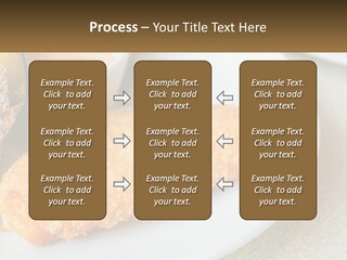 A White Plate Topped With A Piece Of Fish Next To A Cup Of Sauce PowerPoint Template