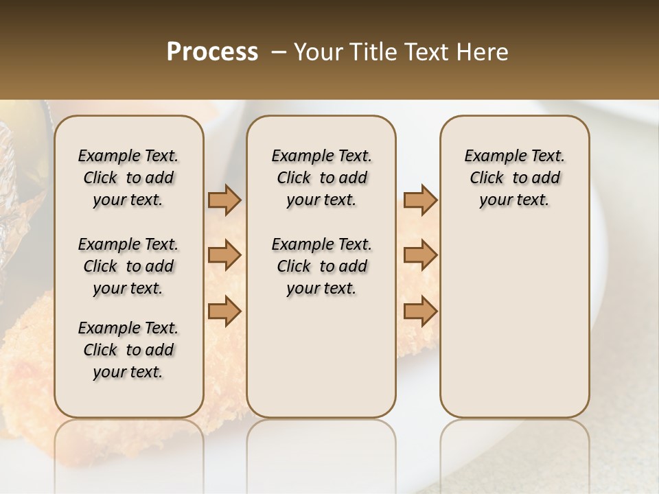 A White Plate Topped With A Piece Of Fish Next To A Cup Of Sauce PowerPoint Template