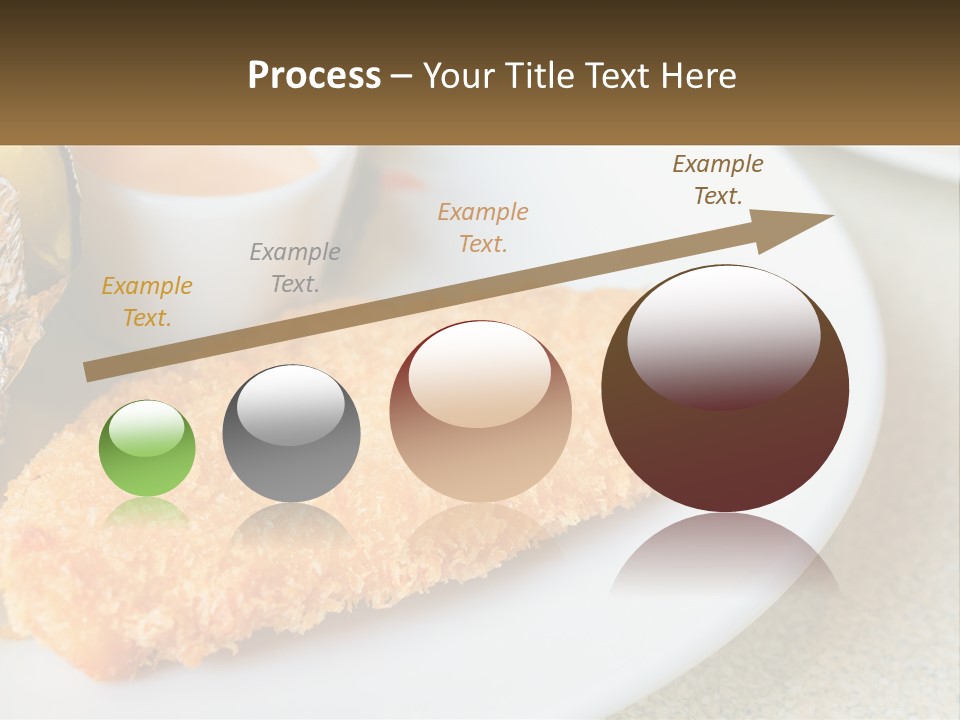 A White Plate Topped With A Piece Of Fish Next To A Cup Of Sauce PowerPoint Template