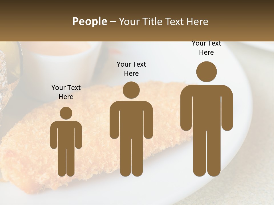 A White Plate Topped With A Piece Of Fish Next To A Cup Of Sauce PowerPoint Template