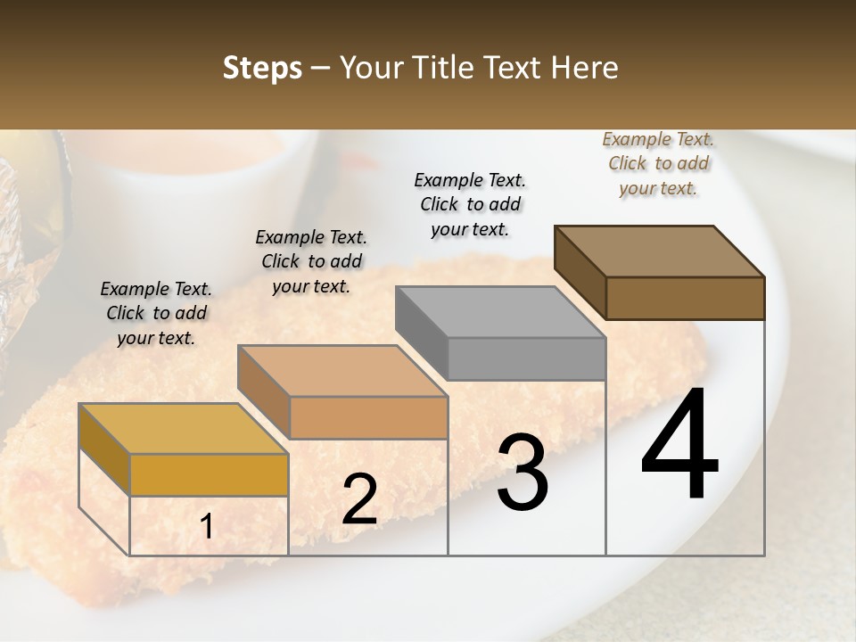 A White Plate Topped With A Piece Of Fish Next To A Cup Of Sauce PowerPoint Template