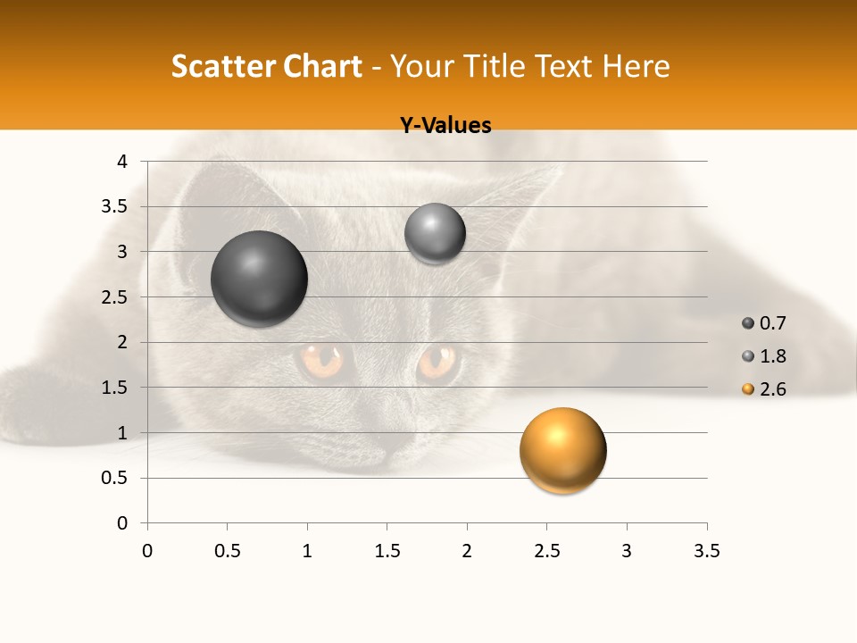 A Gray Cat Laying Down On A White Surface PowerPoint Template