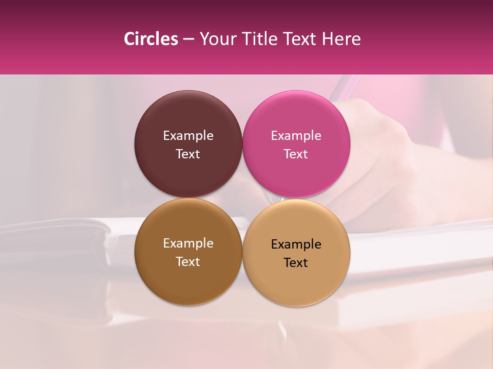 A Person Writing On A Book With A Pen PowerPoint Template