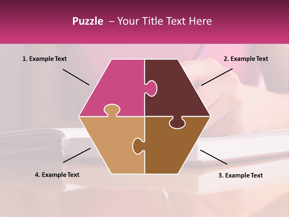 A Person Writing On A Book With A Pen PowerPoint Template