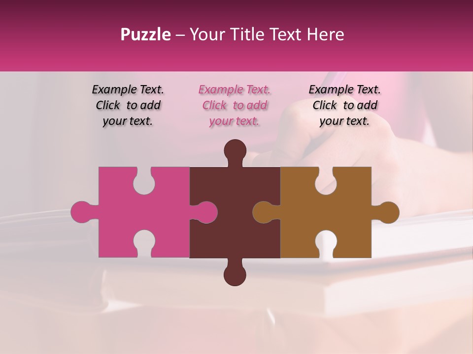 A Person Writing On A Book With A Pen PowerPoint Template