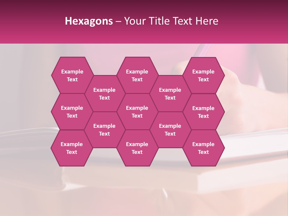 A Person Writing On A Book With A Pen PowerPoint Template