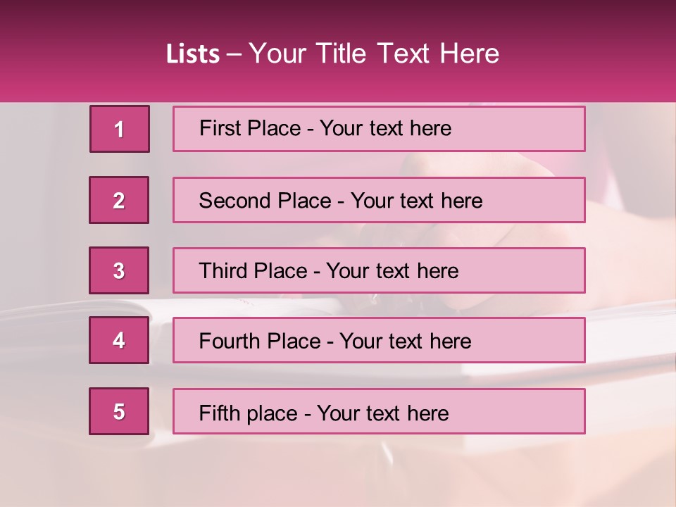 A Person Writing On A Book With A Pen PowerPoint Template