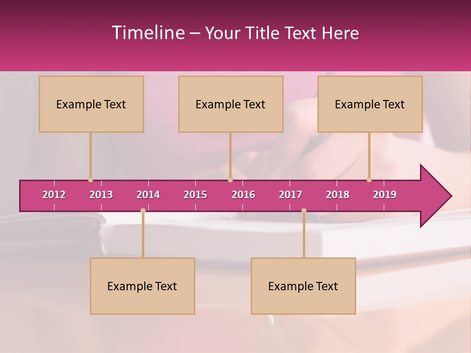 A Person Writing On A Book With A Pen PowerPoint Template