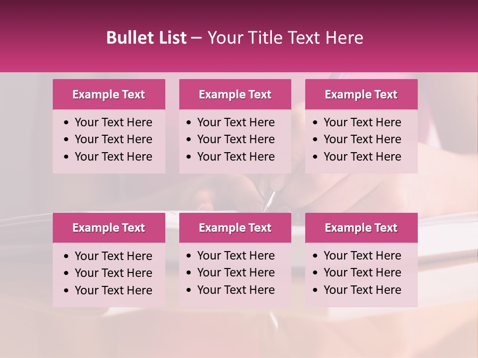 A Person Writing On A Book With A Pen PowerPoint Template