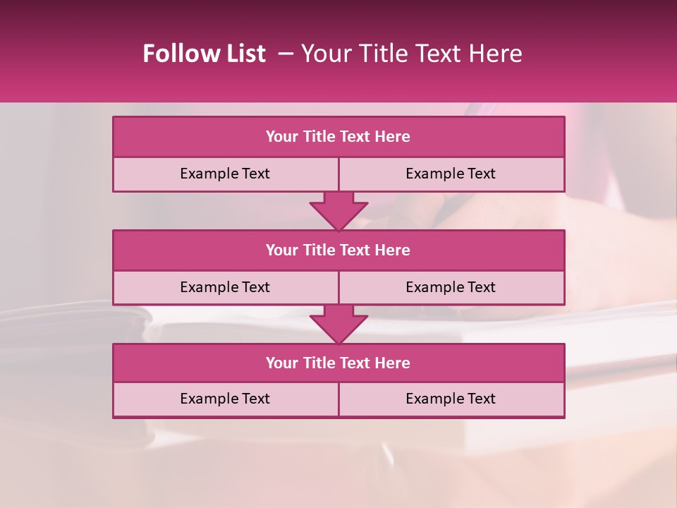 A Person Writing On A Book With A Pen PowerPoint Template