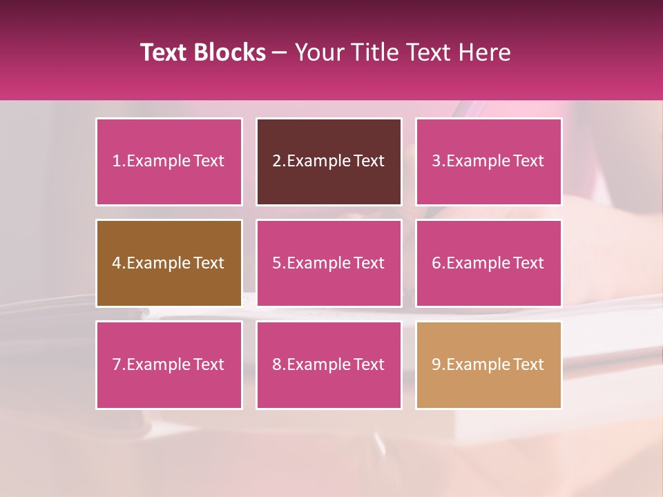 A Person Writing On A Book With A Pen PowerPoint Template