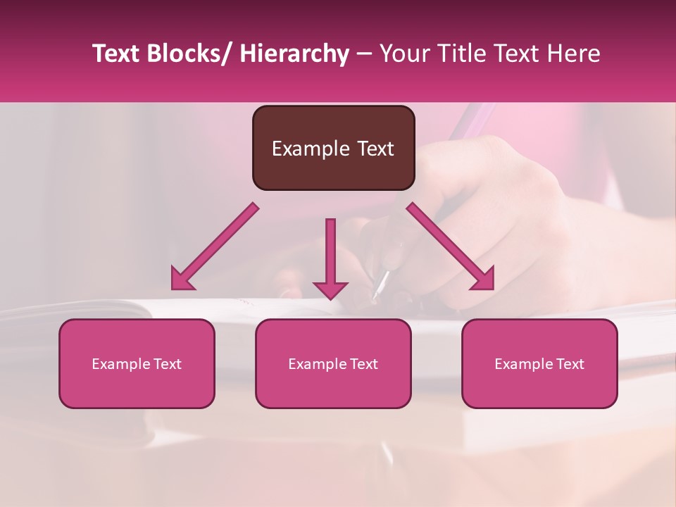A Person Writing On A Book With A Pen PowerPoint Template