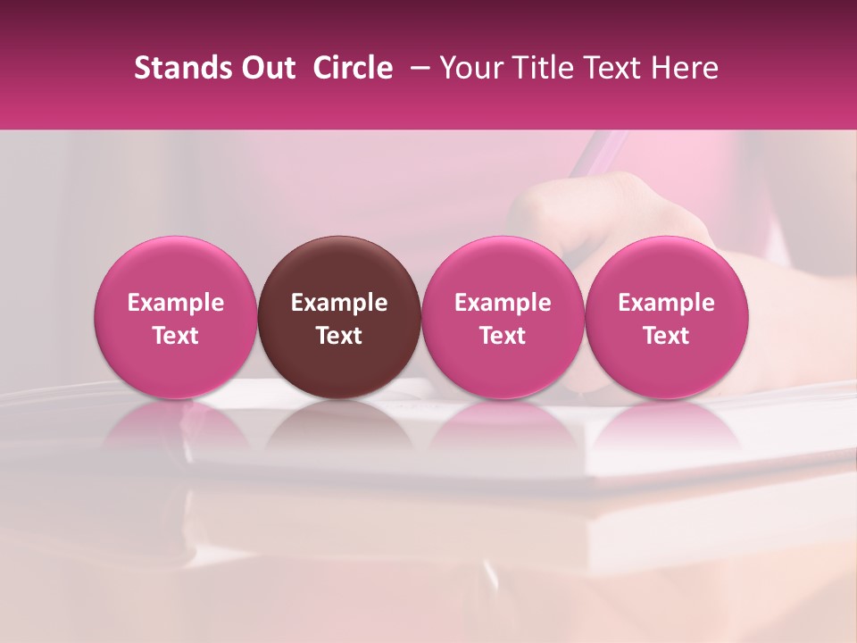 A Person Writing On A Book With A Pen PowerPoint Template