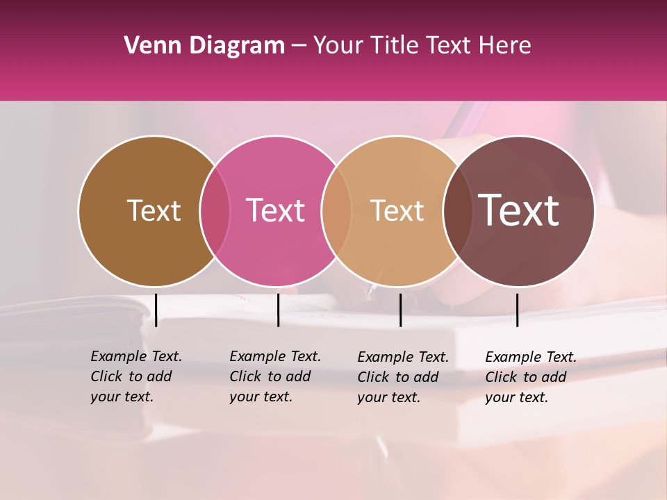 A Person Writing On A Book With A Pen PowerPoint Template