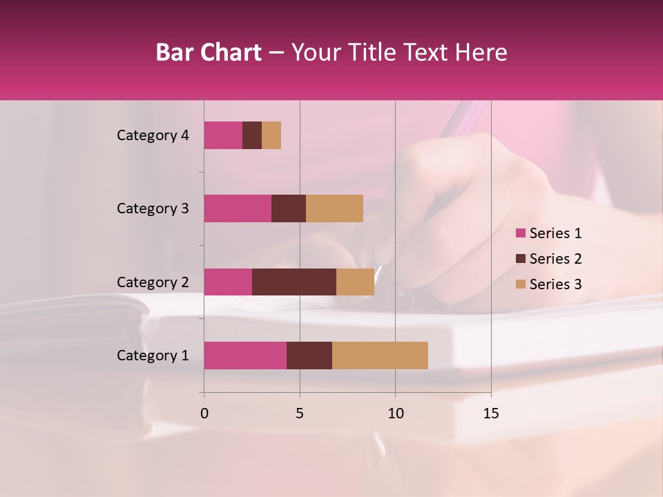 A Person Writing On A Book With A Pen PowerPoint Template