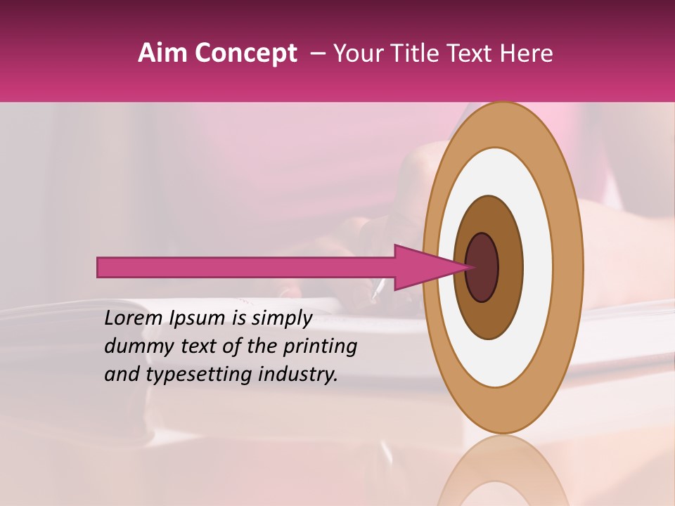 A Person Writing On A Book With A Pen PowerPoint Template