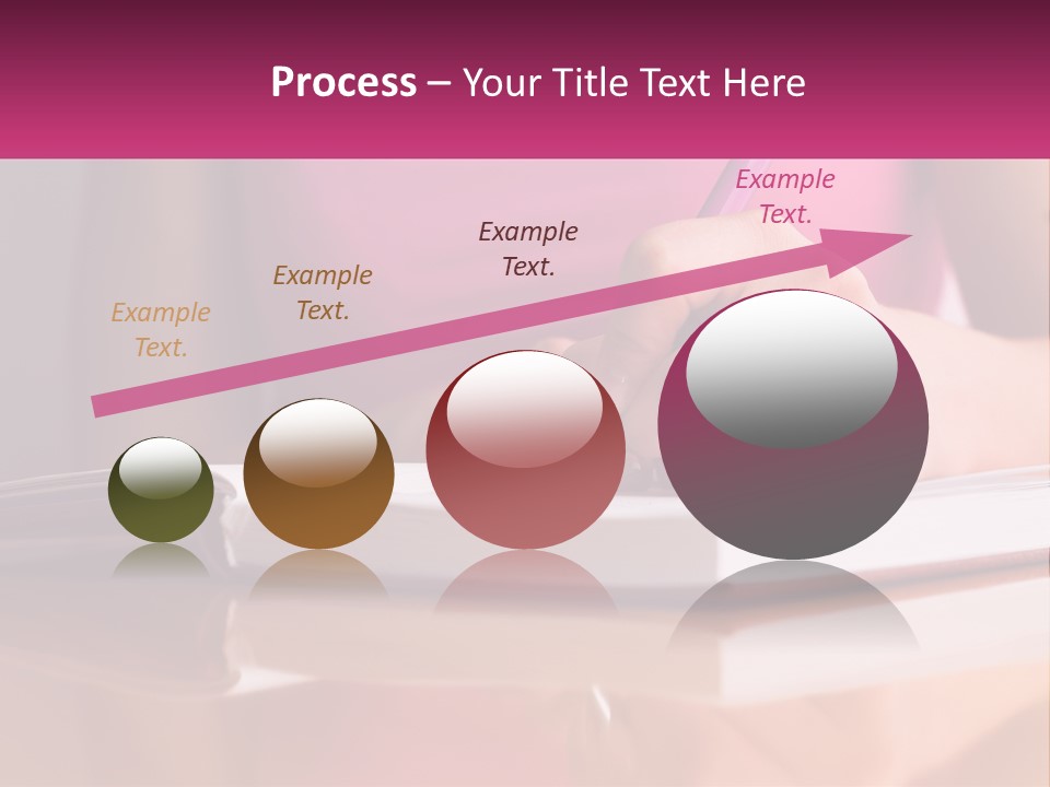 A Person Writing On A Book With A Pen PowerPoint Template