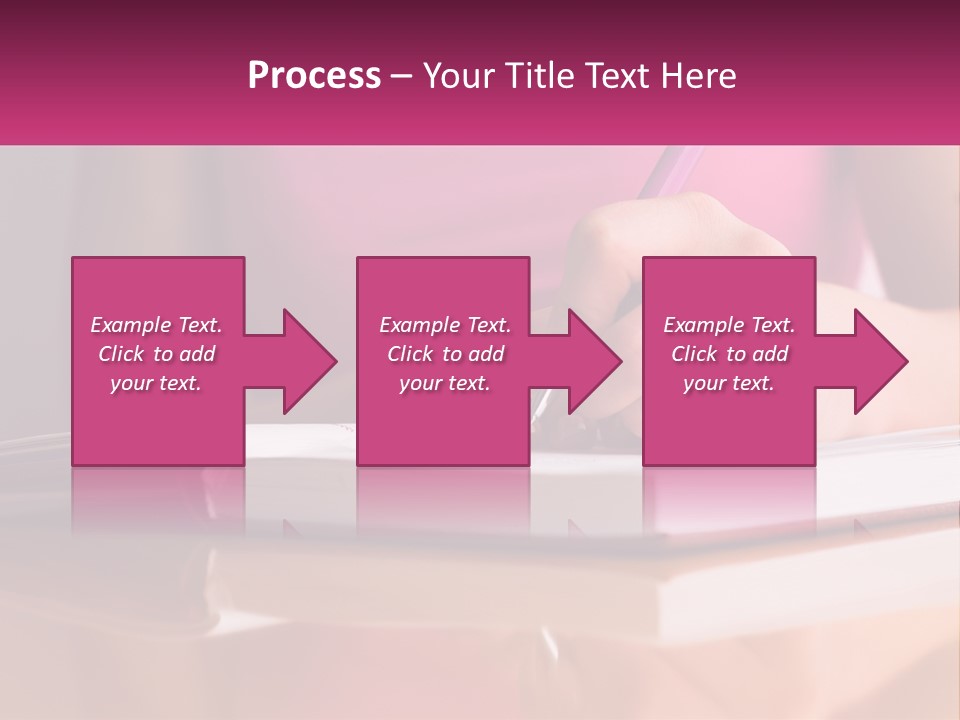 A Person Writing On A Book With A Pen PowerPoint Template