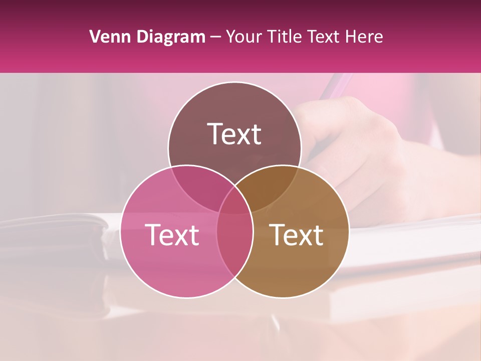 A Person Writing On A Book With A Pen PowerPoint Template