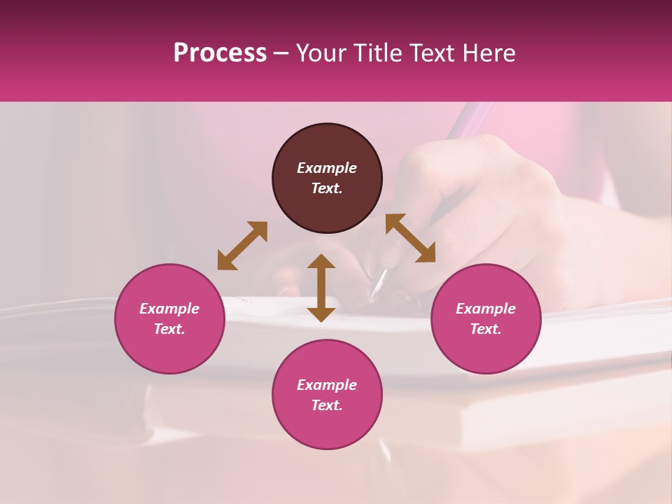 A Person Writing On A Book With A Pen PowerPoint Template