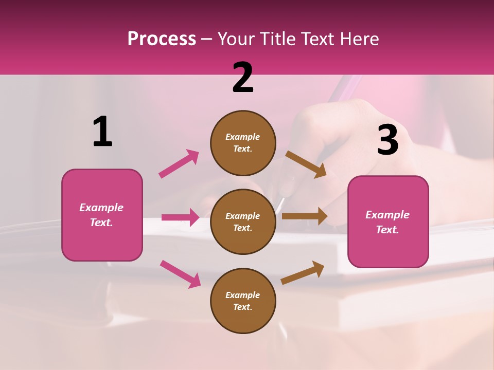 A Person Writing On A Book With A Pen PowerPoint Template