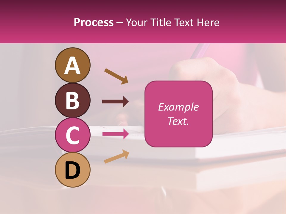 A Person Writing On A Book With A Pen PowerPoint Template