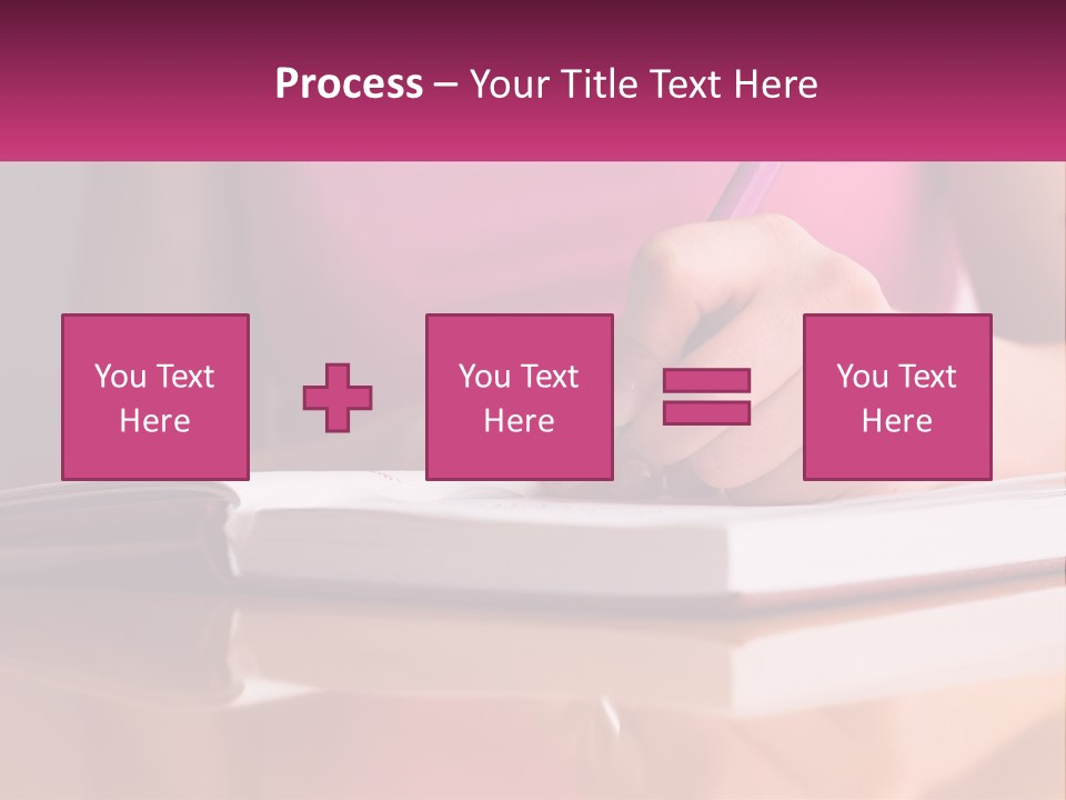 A Person Writing On A Book With A Pen PowerPoint Template