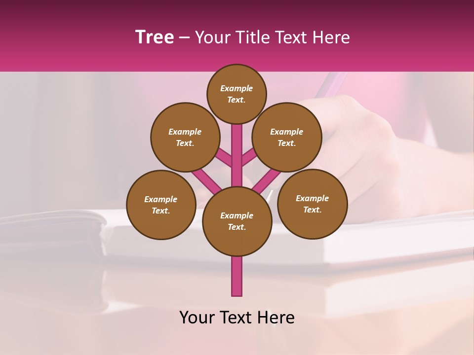 A Person Writing On A Book With A Pen PowerPoint Template