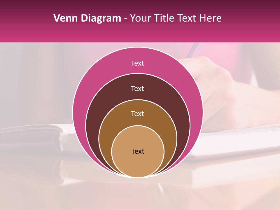 A Person Writing On A Book With A Pen PowerPoint Template
