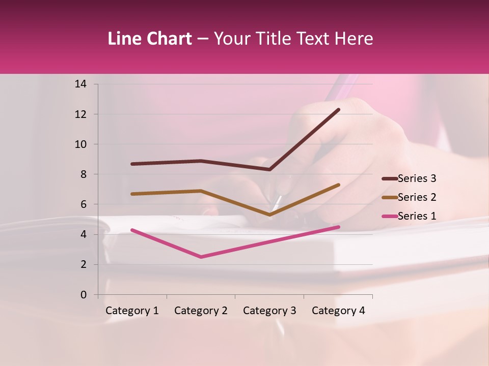 A Person Writing On A Book With A Pen PowerPoint Template