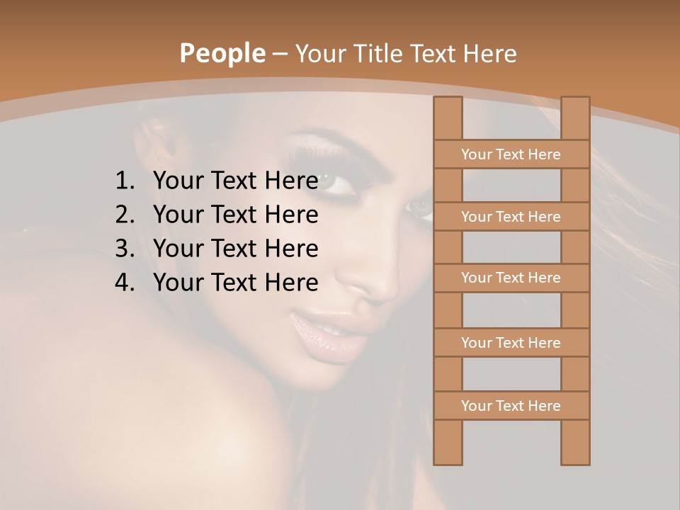 A Beautiful Woman With Long Hair Powerpoint Presentation PowerPoint Template