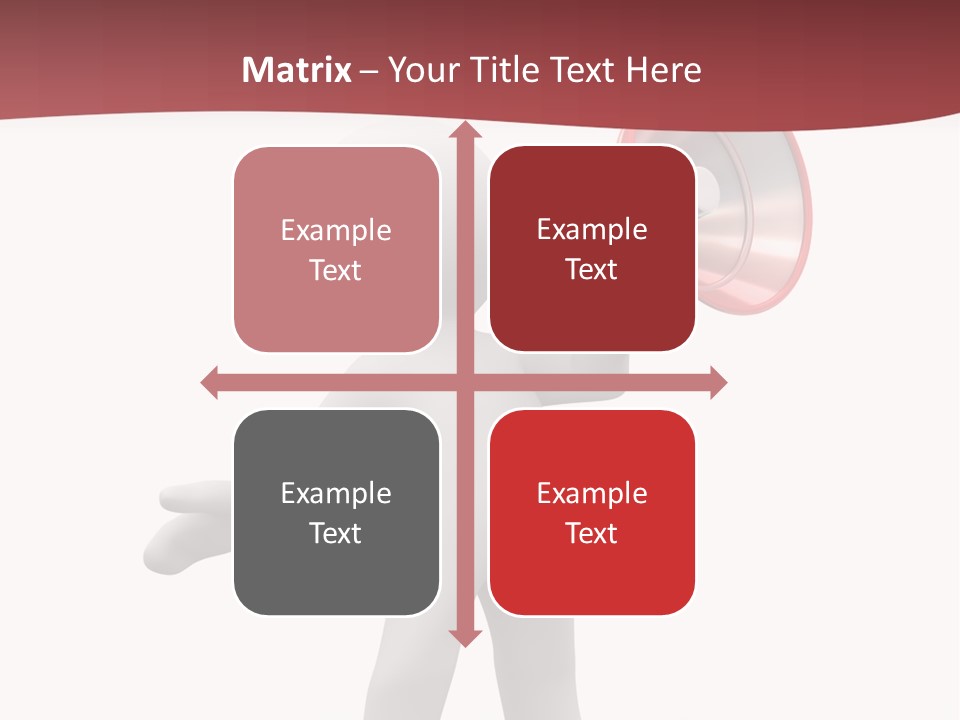 A Person With A Red Megaphone On His Head PowerPoint Template