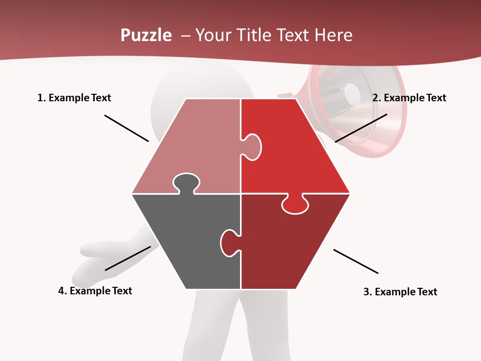 A Person With A Red Megaphone On His Head PowerPoint Template