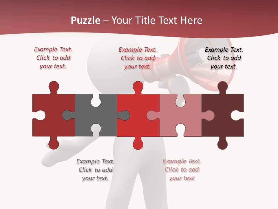 A Person With A Red Megaphone On His Head PowerPoint Template