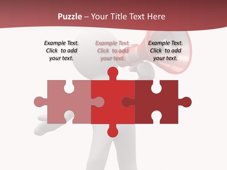 A Person With A Red Megaphone On His Head PowerPoint Template