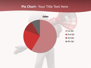 A Person With A Red Megaphone On His Head PowerPoint Template