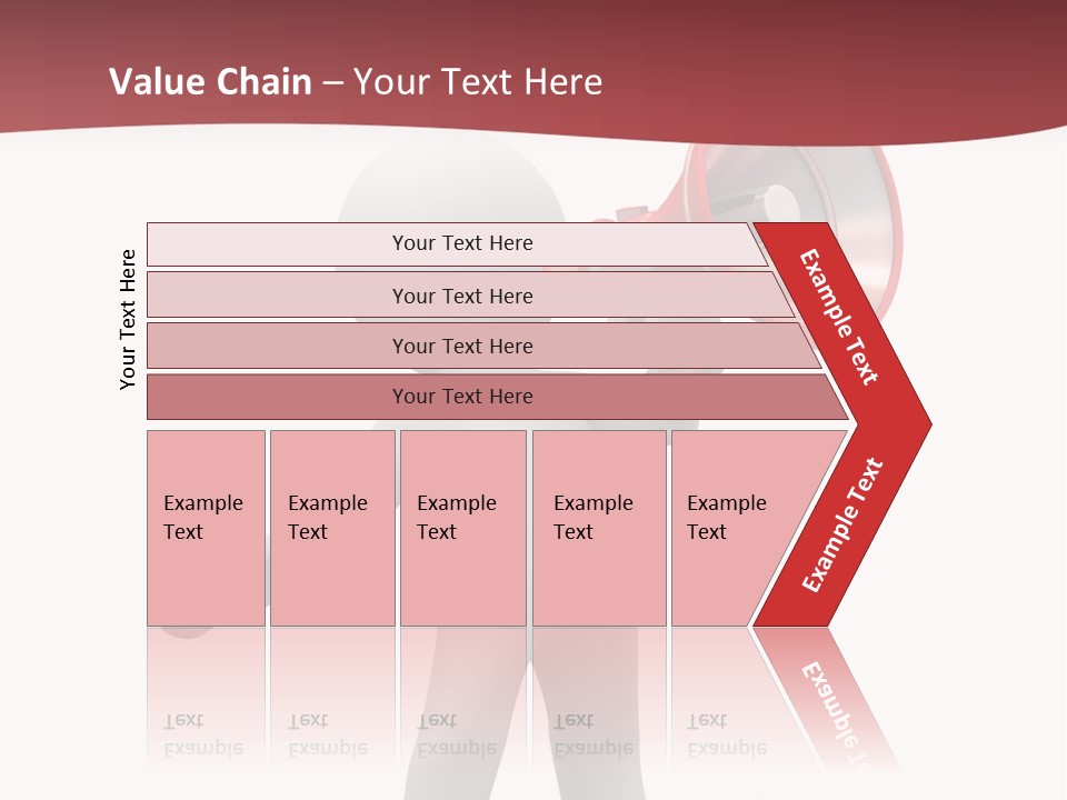 A Person With A Red Megaphone On His Head PowerPoint Template