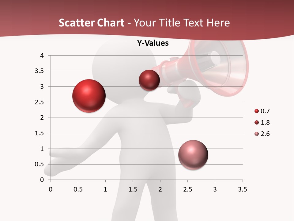 A Person With A Red Megaphone On His Head PowerPoint Template