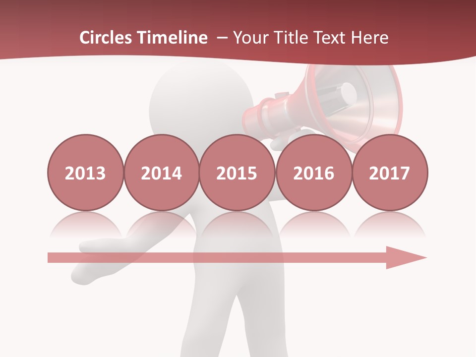 A Person With A Red Megaphone On His Head PowerPoint Template