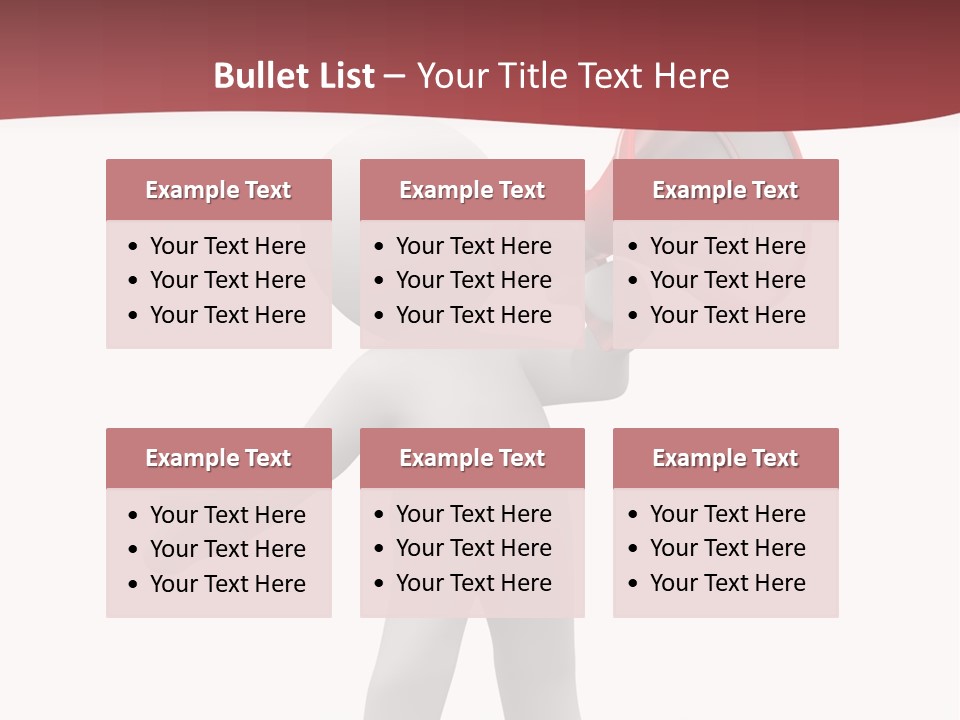 A Person With A Red Megaphone On His Head PowerPoint Template