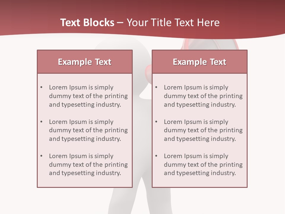 A Person With A Red Megaphone On His Head PowerPoint Template