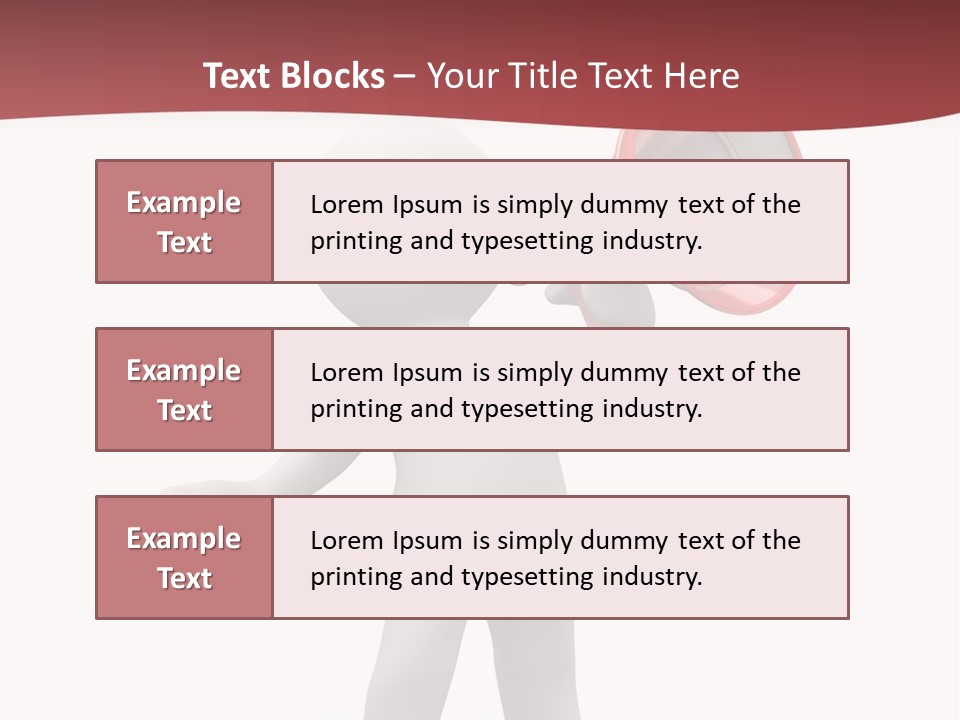 A Person With A Red Megaphone On His Head PowerPoint Template
